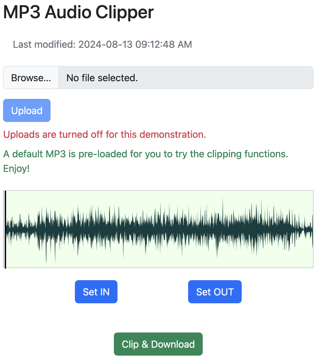 MP3 Audio Clipper